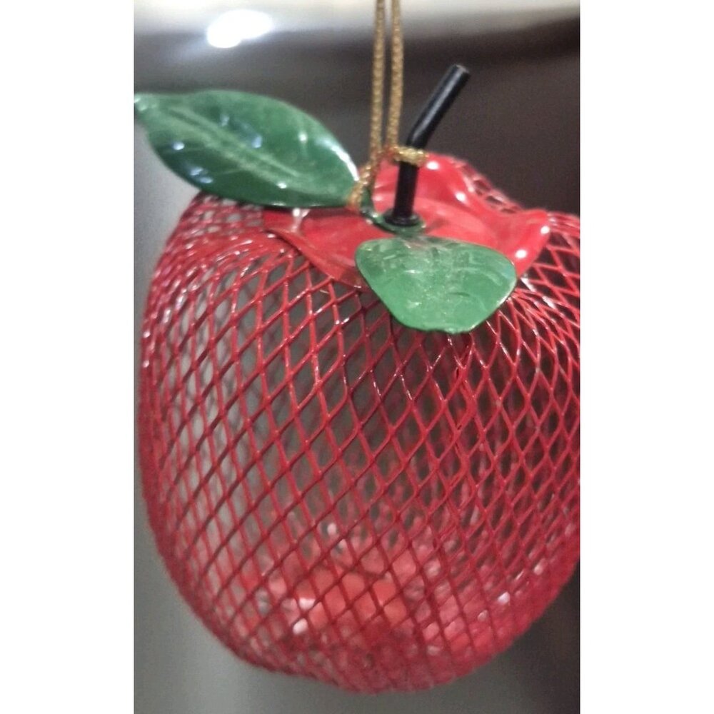 Set Of (4) Vintage Apple Ornament Potpourri Holder Teacher Gift Christmas Tree - Picture 5 of 11